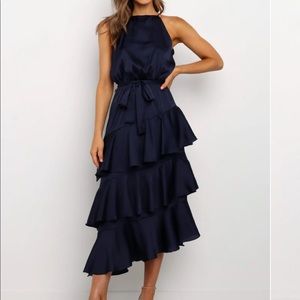 PETAL & PUP SEYCHELLES DRESS, NAVY, SIZE 4 - NEW WITH TAGS